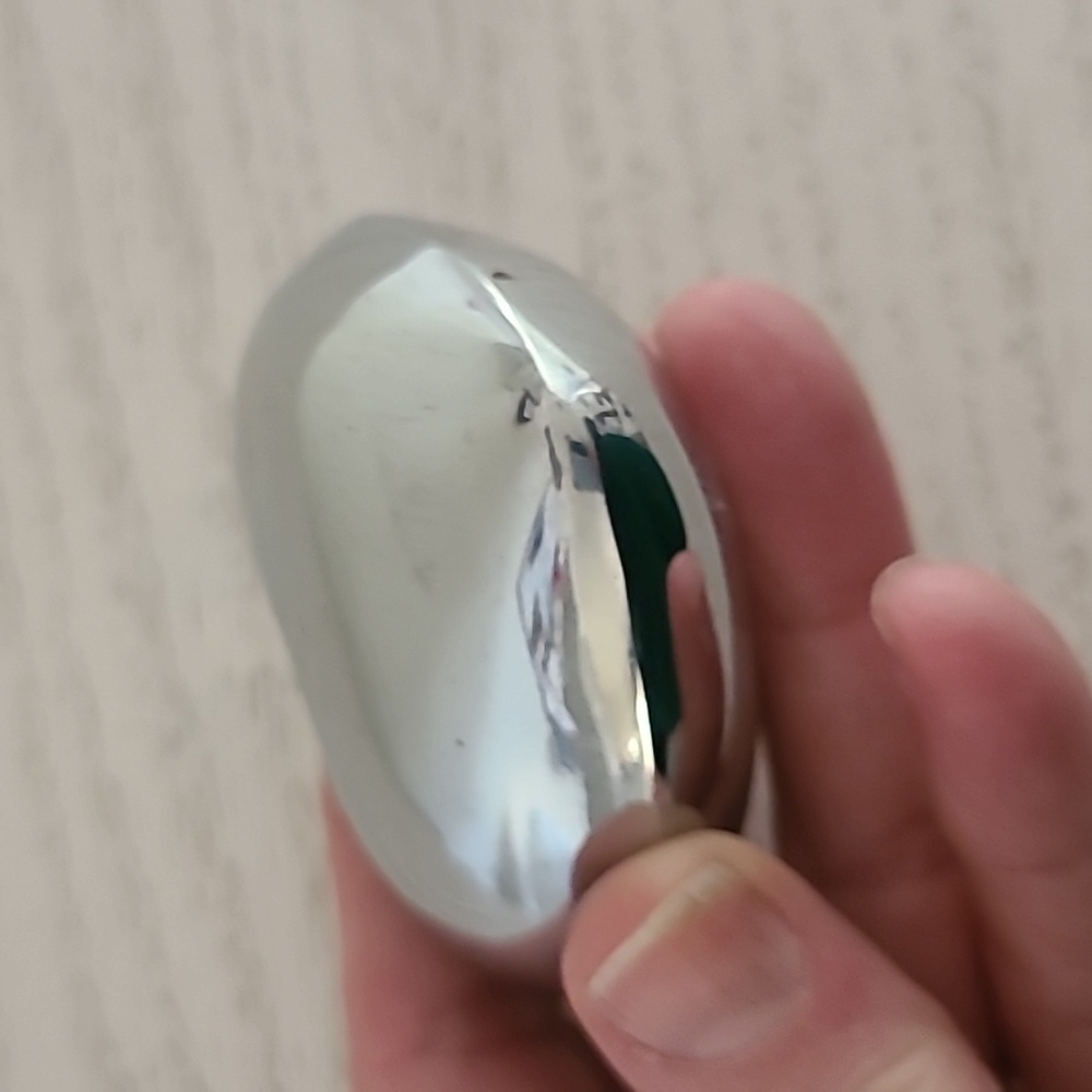 Silver Heart-Shaped Paperweight Valentine's Day Gift Home Office Lovers Pretty - Picture 3 of 4